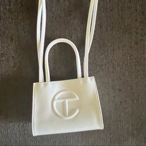 Telfar small shopping bag in white